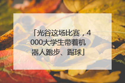 光谷这场比赛，4000大学生带着机器人跑步、踢球