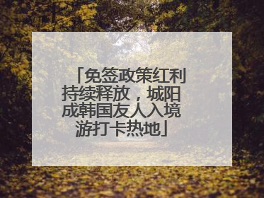 免签政策红利持续释放，城阳成韩国友人入境游打卡热地