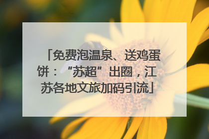 免费泡温泉、送鸡蛋饼：“苏超”出圈，江苏各地文旅加码引流
