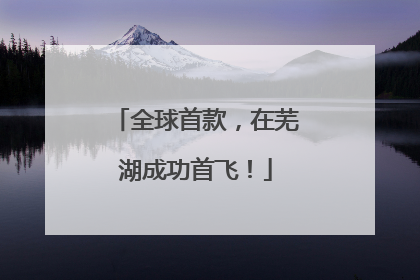全球首款，在芜湖成功首飞！