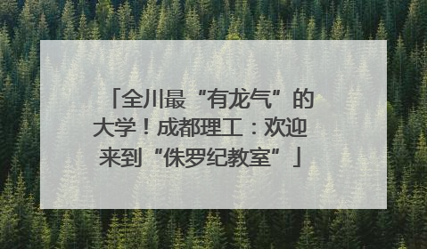 全川最“有龙气”的大学！成都理工：欢迎来到“侏罗纪教室”