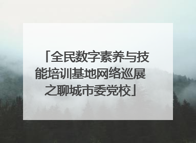 全民数字素养与技能培训基地网络巡展之聊城市委党校