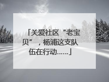 关爱社区“老宝贝”，杨浦这支队伍在行动……