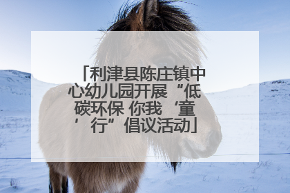 利津县陈庄镇中心幼儿园开展“低碳环保 你我‘童’行”倡议活动