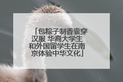 包粽子制香囊穿汉服 华裔大学生和外国留学生在南京体验中华文化