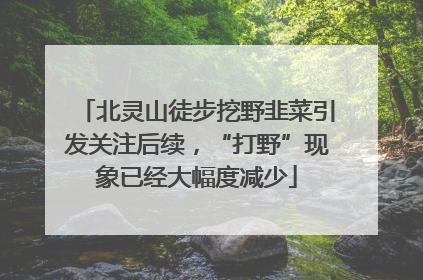 北灵山徒步挖野韭菜引发关注后续，“打野”现象已经大幅度减少