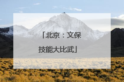 北京：文保技能大比武