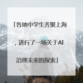 各地中学生齐聚上海，进行了一场关于AI治理未来的探索