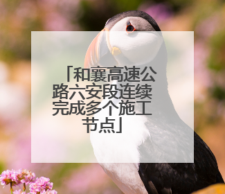 和襄高速公路六安段连续完成多个施工节点