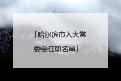 哈尔滨市人大常委会任职名单