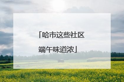 哈市这些社区端午味道浓