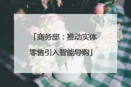 商务部：推动实体零售引入智能导购