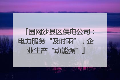 国网沙县区供电公司：电力服务“及时雨”，企业生产“动能强”