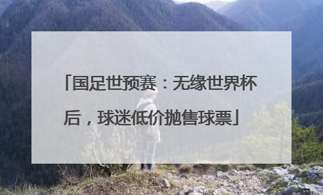 国足世预赛：无缘世界杯后，球迷低价抛售球票
