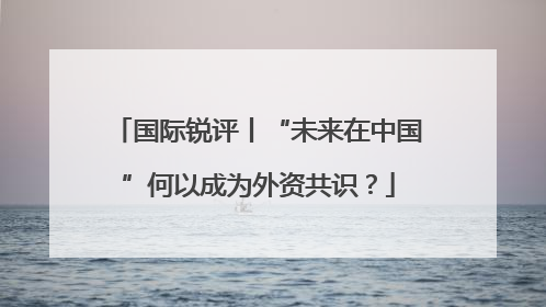 国际锐评丨“未来在中国”何以成为外资共识？