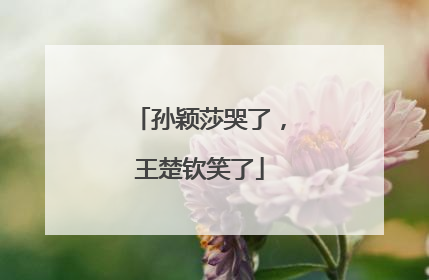 孙颖莎哭了，王楚钦笑了