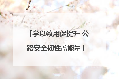 学以致用促提升 公路安全韧性蓄能量