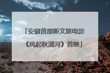 安徽首部新文旅电影《风起秋浦河》首映