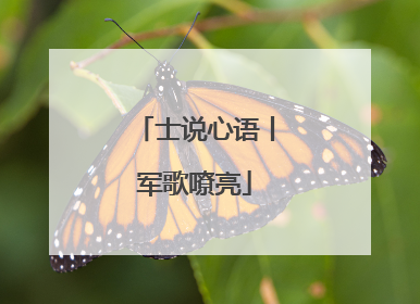 士说心语丨军歌嘹亮