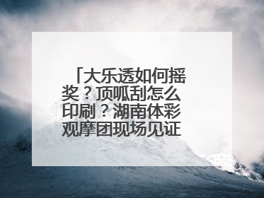 大乐透如何摇奖？顶呱刮怎么印刷？湖南体彩观摩团现场见证“阳光开奖”