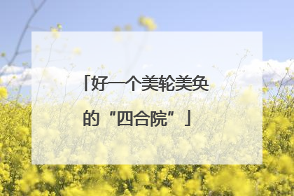 好一个美轮美奂的“四合院”