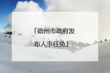德州市政府发布人事任免