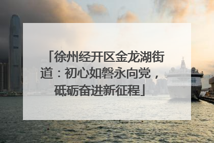 徐州经开区金龙湖街道：初心如磐永向党，砥砺奋进新征程