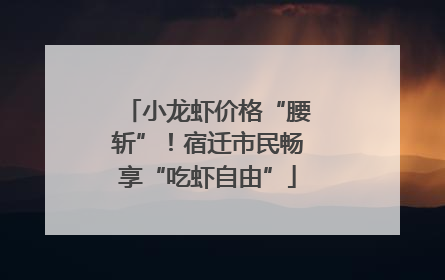 小龙虾价格“腰斩”！宿迁市民畅享“吃虾自由”