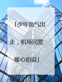 少年负气出走，机场民警暖心劝说