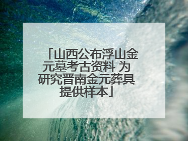 山西公布浮山金元墓考古资料 为研究晋南金元葬具提供样本
