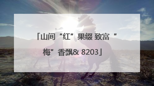 山间“红”果缀 致富“梅”香飘& 8203