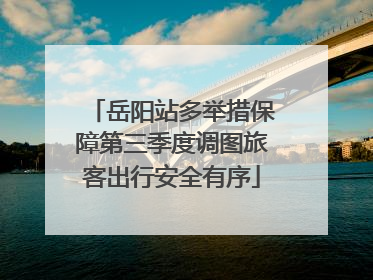 岳阳站多举措保障第三季度调图旅客出行安全有序