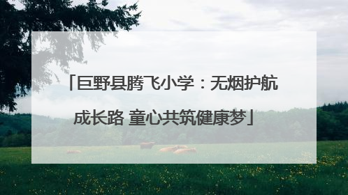 巨野县腾飞小学：无烟护航成长路 童心共筑健康梦