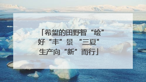 希望的田野智“绘”好“丰”景 “三夏”生产向“新”而行