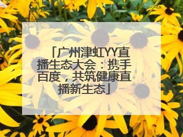 广州津虹YY直播生态大会：携手百度，共筑健康直播新生态