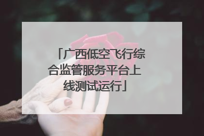 广西低空飞行综合监管服务平台上线测试运行