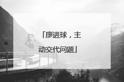 廖进球，主动交代问题