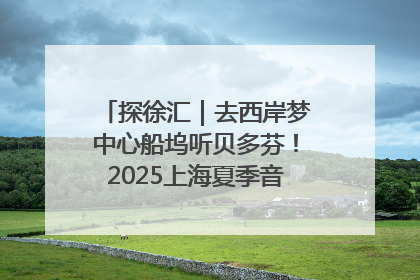 探徐汇｜去西岸梦中心船坞听贝多芬！2025上海夏季音乐节公布节目阵容