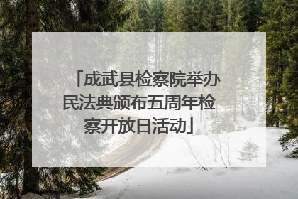 成武县检察院举办民法典颁布五周年检察开放日活动