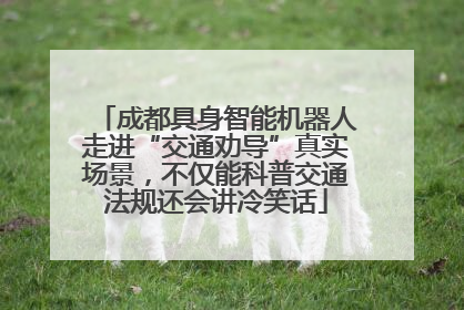 成都具身智能机器人走进“交通劝导”真实场景，不仅能科普交通法规还会讲冷笑话