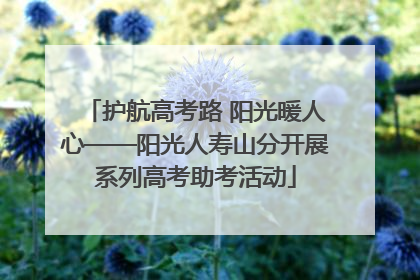 护航高考路 阳光暖人心——阳光人寿山分开展系列高考助考活动