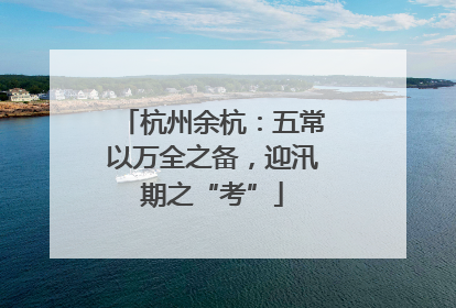 杭州余杭：五常以万全之备，迎汛期之“考”