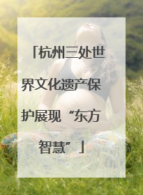 杭州三处世界文化遗产保护展现“东方智慧”