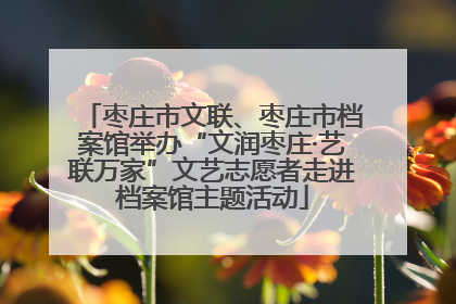 枣庄市文联、枣庄市档案馆举办“文润枣庄·艺联万家”文艺志愿者走进档案馆主题活动