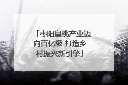 枣阳皇桃产业迈向百亿级 打造乡村振兴新引擎
