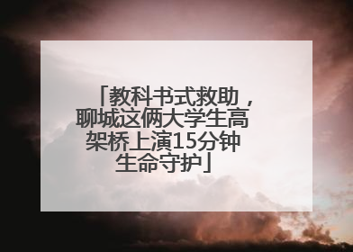 教科书式救助，聊城这俩大学生高架桥上演15分钟生命守护
