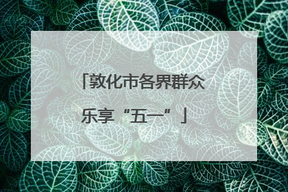 敦化市各界群众乐享“五一”