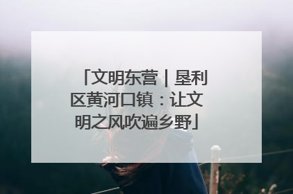 文明东营｜垦利区黄河口镇：让文明之风吹遍乡野