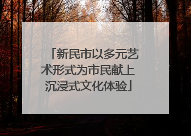新民市以多元艺术形式为市民献上沉浸式文化体验