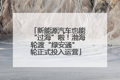 新能源汽车也能“过海”啦！渤海轮渡“绿安通” 轮正式投入运营